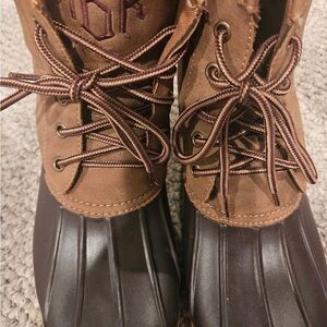 Marleylily Brown and Black Duck Boots
